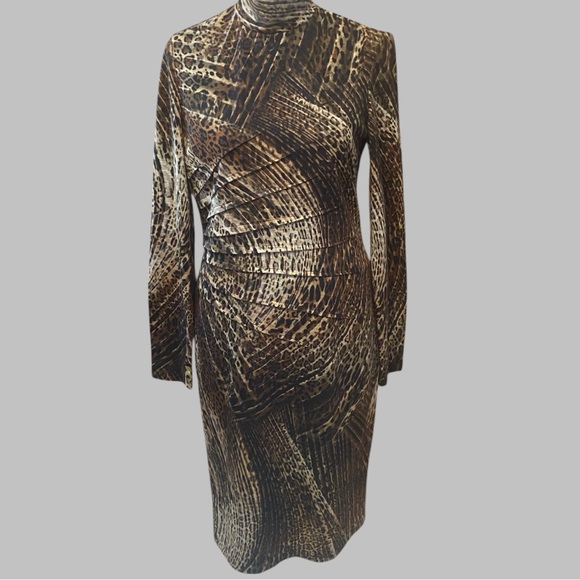 CARLISLE leopard print mock neck long long sleeve - Picture 3 of 10